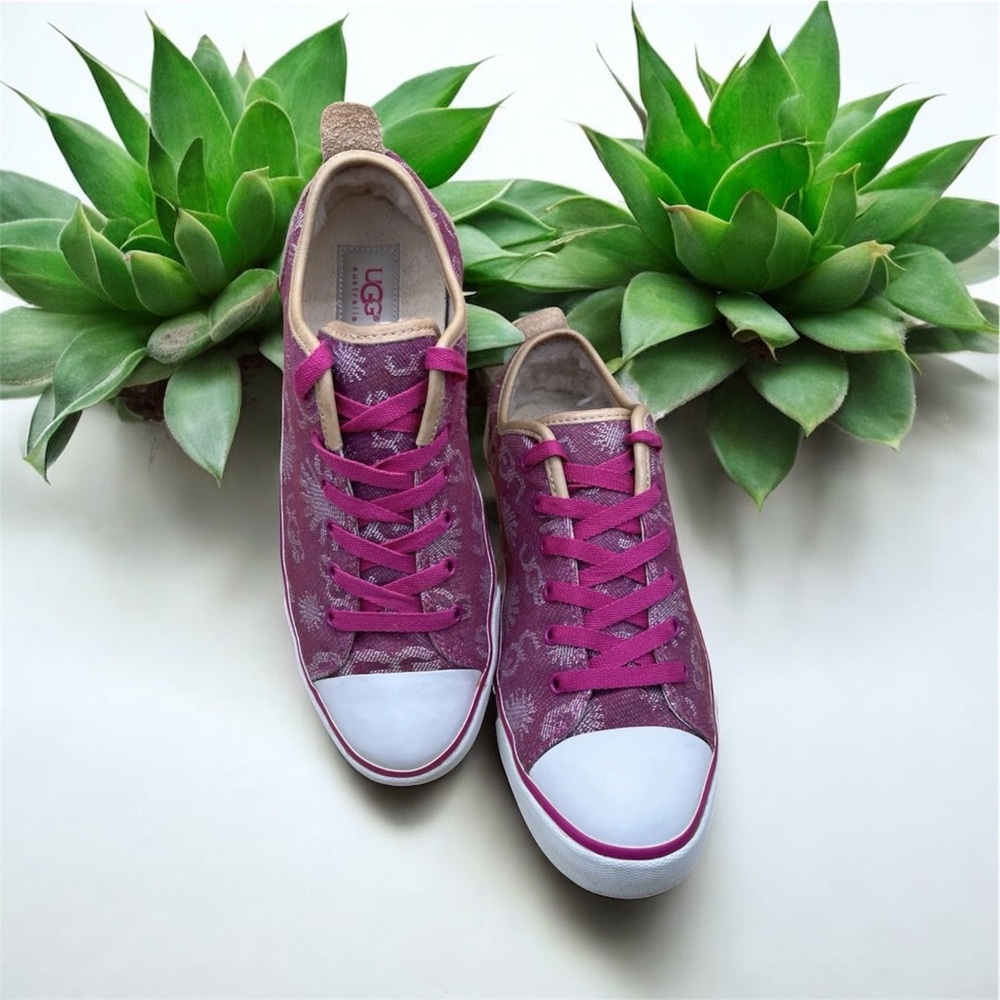 UGG Pink Low-Top Sneakers Vibrant Canvas Design